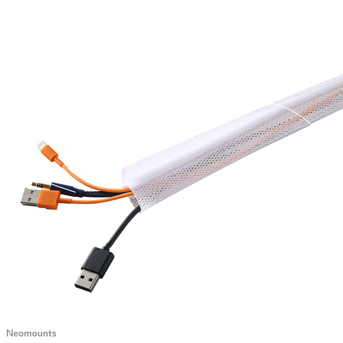 Neomounts NS-CS200 wäiss ass eng flexibel Kabelstrëmp (Längt: 200 cm, Breet 8.5 cm) - Wäiss