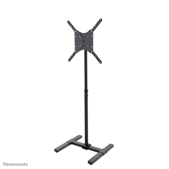 Neomounts NS-FS100 schwaarz ass e Miwwel fir LCD/LED/Plasma-Schiermer bis 55 inch (140 cm). Héichtverstellung ass 75-124 cm.