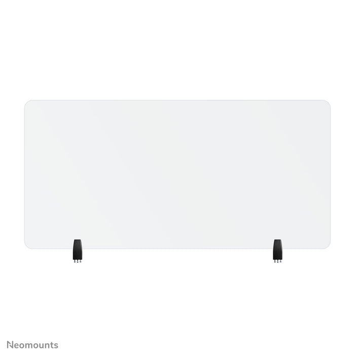 Neomounts NS-GLSPROTECT140 ass eng nohalteg Glas-Scherm vu 138 cm, déi Ofstandsprotectioun op der Aarbechtsplaz bitt - gehärt, transparent Glas, 100% recycléierbar