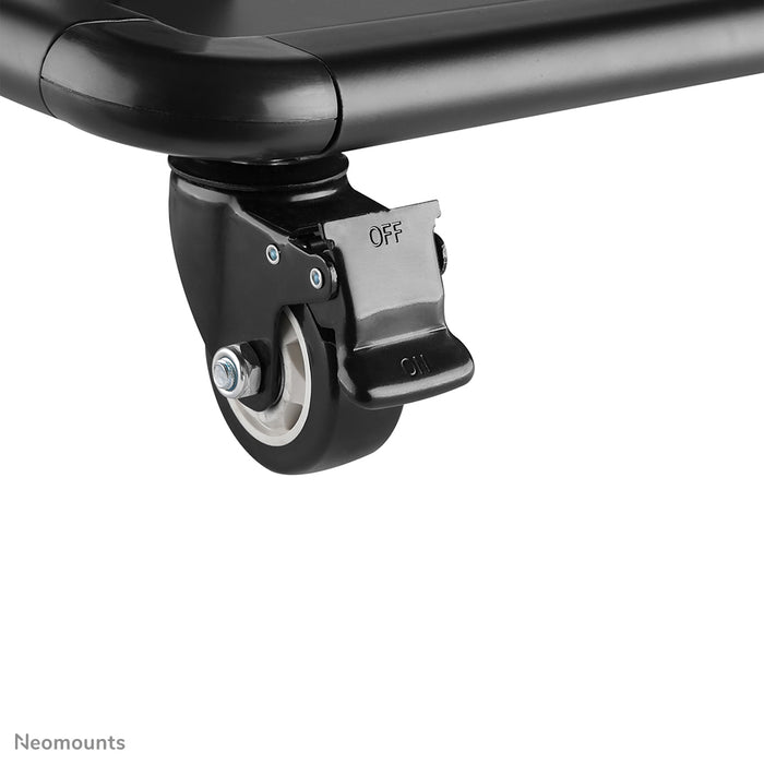 Neomounts NS-M4000 schwaarz ass e verréckelbare Miwwel fir Flat-Screens bis 105 inch (267 cm).