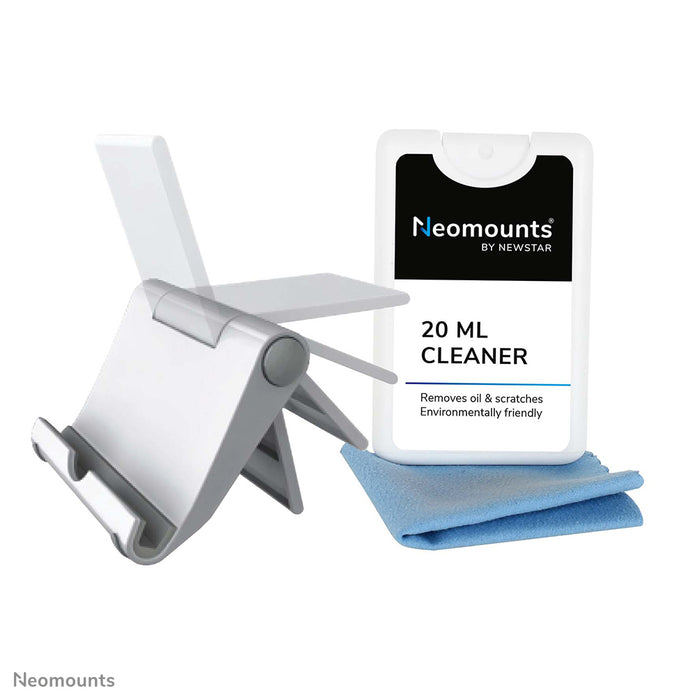 Neomounts NS-MKIT100 ass eng universell Dëschtut fir e Tablet oder Smartphone.