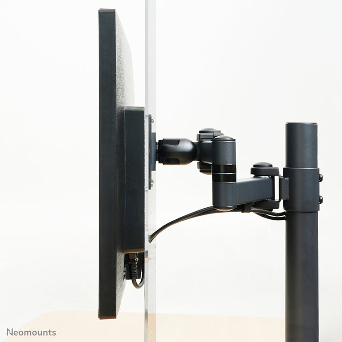 Neomounts NS-PLXPROTECT1 ass eng transparent Schutzscheif fir 1 Flat-Screen a bitt Ofstandsschutz um Aarbechtsplaz- Transparent Acrylaat, 100% recycléierbar | PLXPROTECT ass als EU-Design-Patent registréiert |