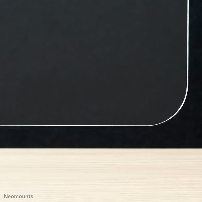 Neomounts NS-PLXPROTECT1 ass eng transparent Schutzscheif fir 1 Flat-Screen a bitt Ofstandsschutz um Aarbechtsplaz- Transparent Acrylaat, 100% recycléierbar | PLXPROTECT ass als EU-Design-Patent registréiert |