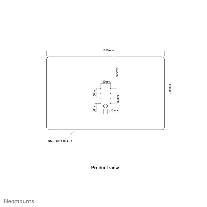 Neomounts NS-PLXPROTECT1 ass eng transparent Schutzscheif fir 1 Flat-Screen a bitt Ofstandsschutz um Aarbechtsplaz- Transparent Acrylaat, 100% recycléierbar | PLXPROTECT ass als EU-Design-Patent registréiert |