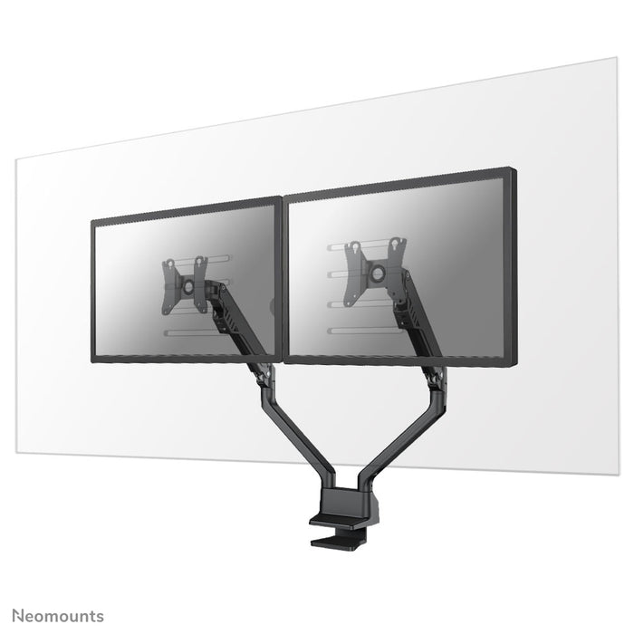Neomounts NS-PLXPROTECT2 ass eng transparent Schutzscheif fir 2 Flat-Screens a bitt Ofstandsschutz um Aarbechtsplaz - Transparent Acrylaat, 100% recycléierbar | PLXPROTECT ass als EU-Design-Patent registréiert |