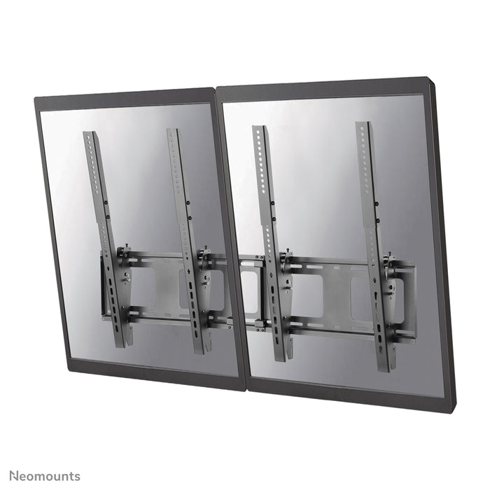 Neomounts NS-WMB200P schwaarz ass eng Menu-Board-Wandstëtzt fir déi vertikal Montéierung vun Ekranen bis 52 inch (132 cm).