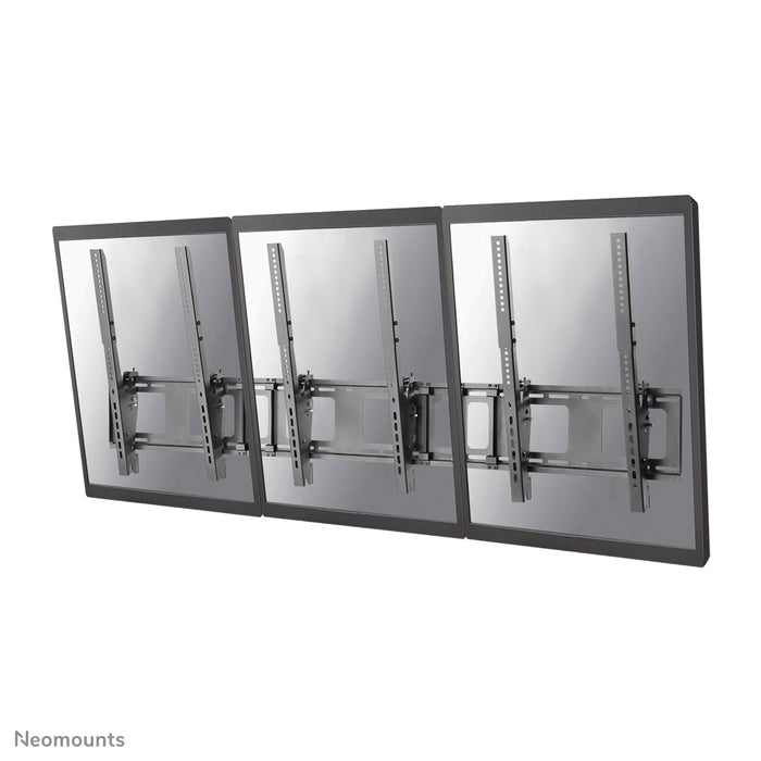 Neomounts NS-WMB300P schwaarz ass eng Menu-Board-Wandstëtzt fir déi vertikal Montéierung vun Ekranen bis 52 inch (132 cm).
