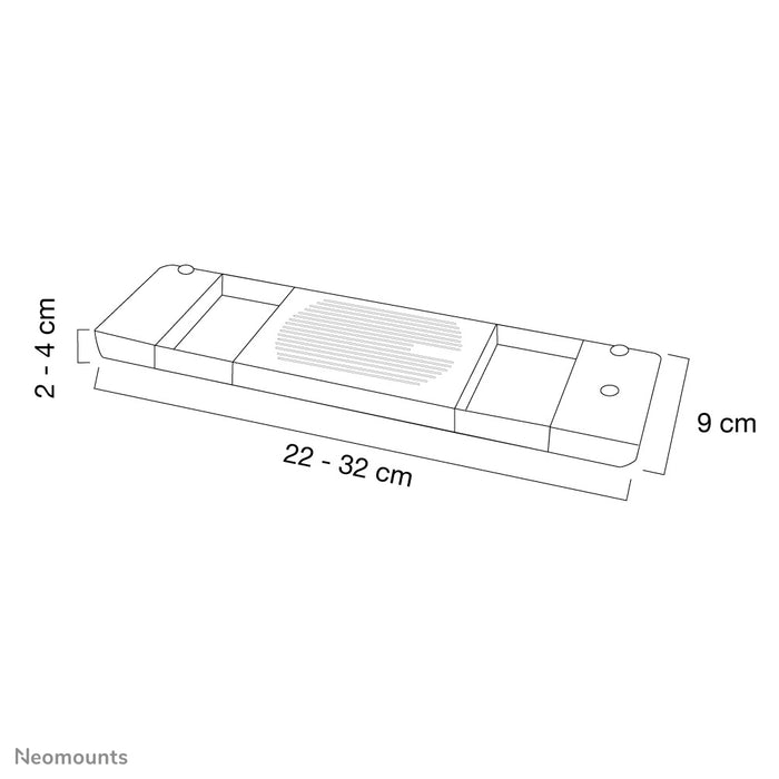 Neomounts NSLC200 ass en Notebook-Kühler, mat deem Dir e Laptop ëm 15 Grad kaalt kritt.