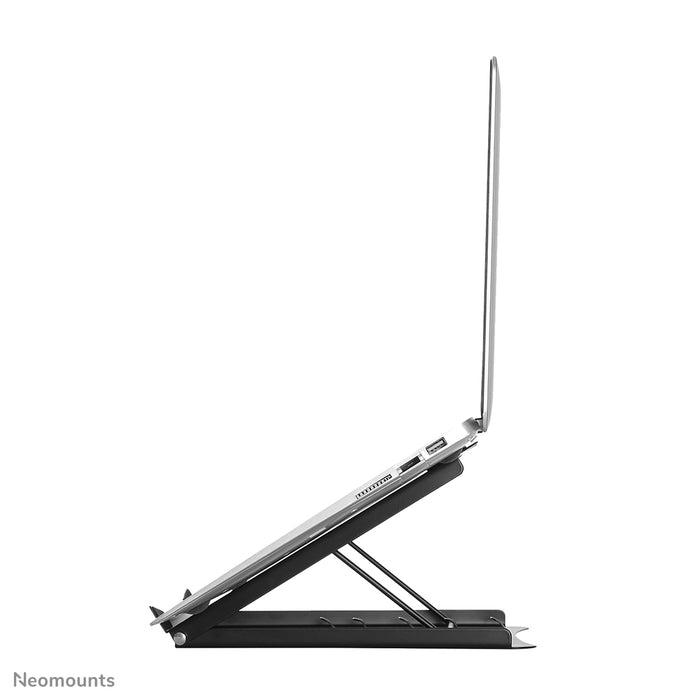 Neomounts NSLS075 schwaarz ass e Büro-Stänner fir e Notebook - Schwaarz