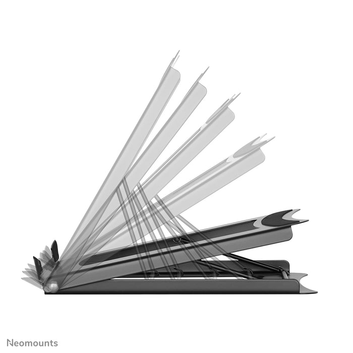 Neomounts NSLS075 schwaarz ass e Büro-Stänner fir e Notebook - Schwaarz