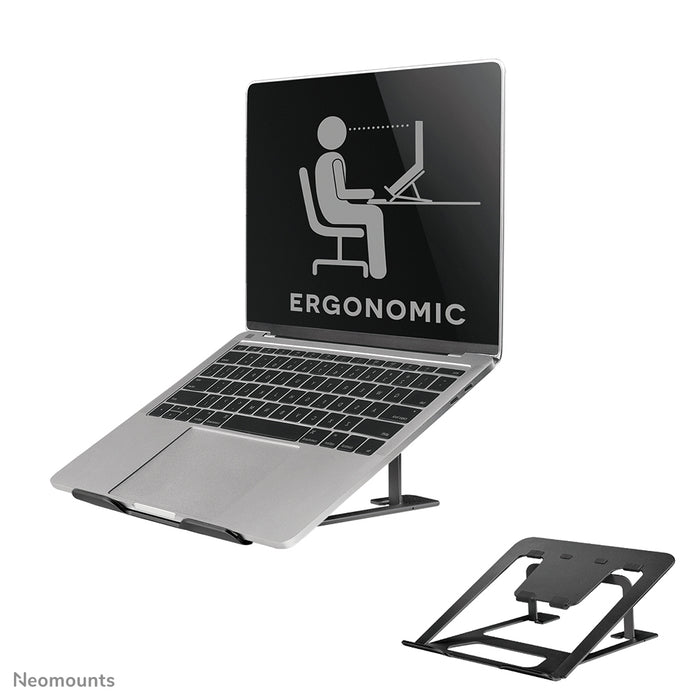 Neomounts NSLS085 schwaarz klappbar Laptop-Stänner fir Laptops bis 17 inch - Schwaarz