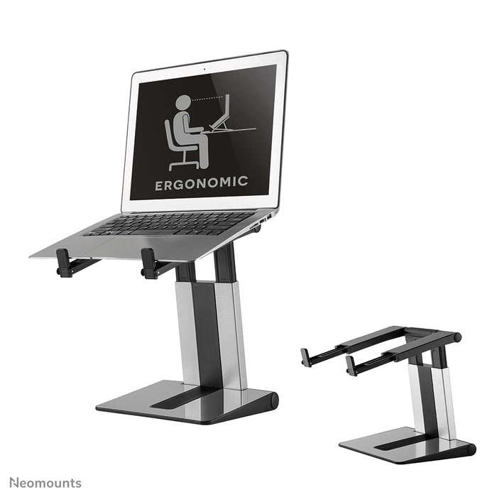 Neomounts klappbar Laptop-Stänner - Sëlwer/ schwaarz