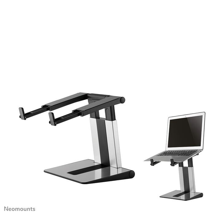 Neomounts klappbar Laptop-Stänner - Sëlwer/ schwaarz