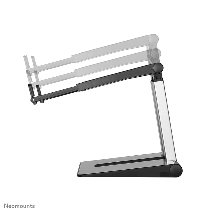 Neomounts klappbar Laptop-Stänner - Sëlwer/ schwaarz