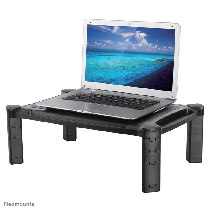 Neomounts NSMONITOR20 ass en Erhéijer fir e Monitor oder Laptop.