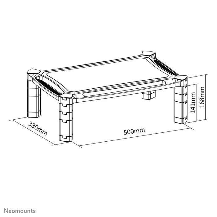 Neomounts NSMONITOR20 ass en Erhéijer fir e Monitor oder Laptop.