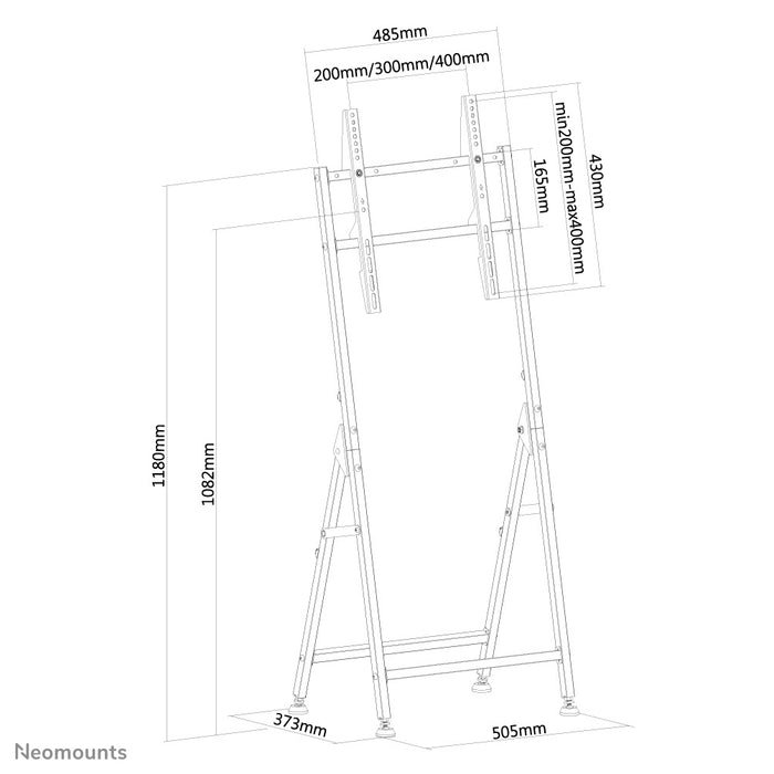 Neomounts PLASMA-M1000 ass e Miwwelstéck fir LCD/LED/Plasma-Ekranen t/m 55 inch (140 cm), fir horizontal an vertikal Montéierung - Schwaarz
