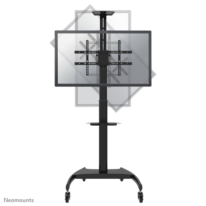 Neomounts PLASMA-M1900E ass e verréckelbare Miwwelstéck fir Flat-Screens t/m 70 inch (178 cm), 90° Rotatioun - Schwaarz