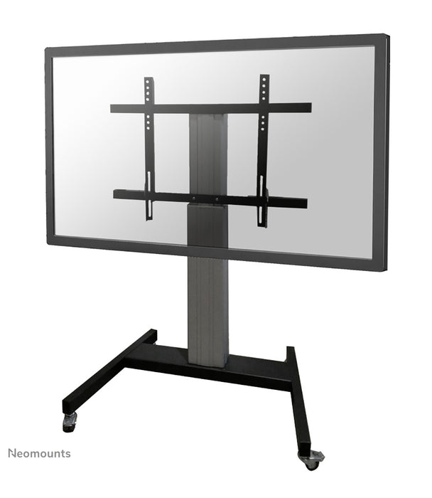 Neomounts PLASMA-M2250 sëlwer ass eng elektresch héichtverstellbar Trolley fir Flat-Screens t/m 100 inch.