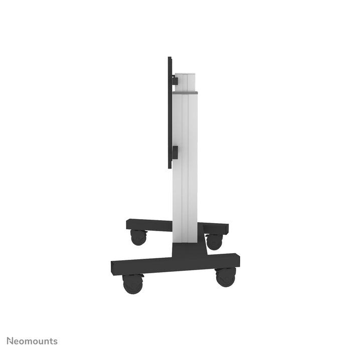 Neomounts PLASMA-M2250 sëlwer ass eng elektresch héichtverstellbar Trolley fir Flat-Screens t/m 100 inch.