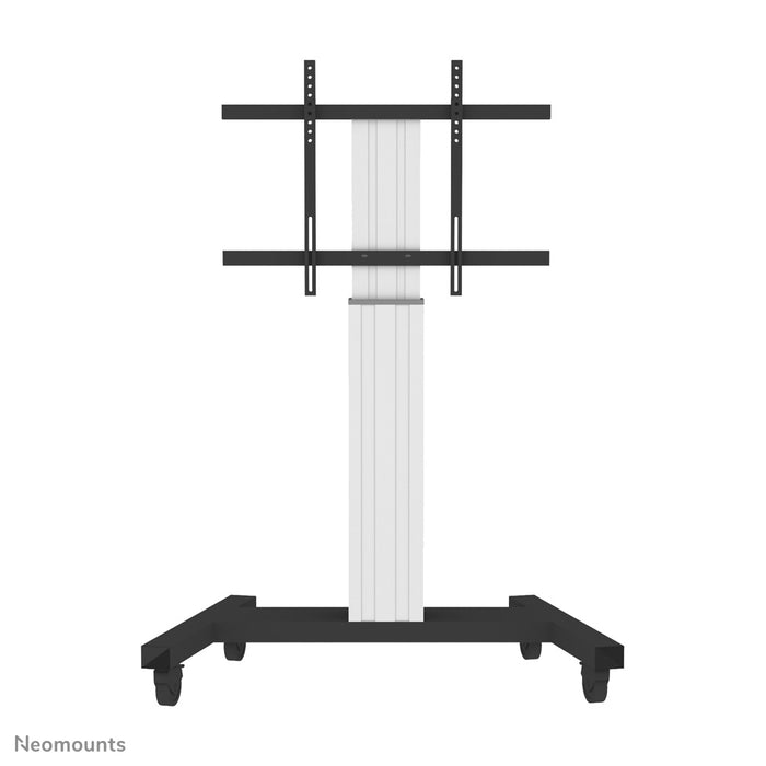 Neomounts PLASMA-M2250 sëlwer ass eng elektresch héichtverstellbar Trolley fir Flat-Screens t/m 100 inch.