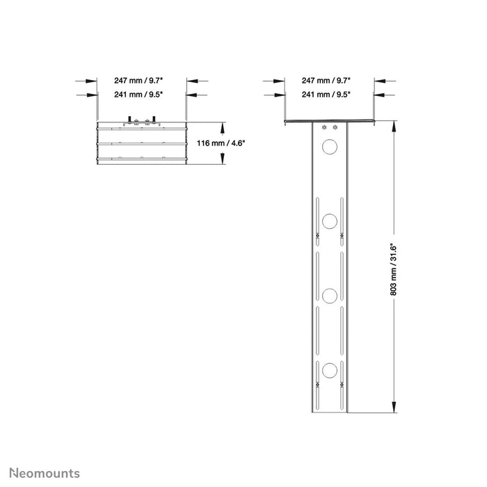 Neomounts PLASMA-M2500CAMSHLF2 ass eng Kamerastëtzt fir d’PLASMA-M2500 & PLASMA-W2500 Serie.