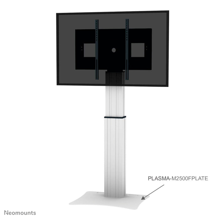 Neomounts PLASMA-M2500FPLATE ass eng Buedemplack fir d’2250- an 2500-Serie elektresch héichtverstellbar Trolley an Buedemstänner.