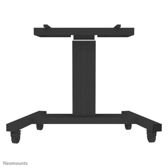 Neomounts PLASMA-M2500T schwaarz ass eng elektresch héichtverstellbar Trolley mat 90 Grad Kippfunktioun fir Flat-Screens t/m 100 inch.
