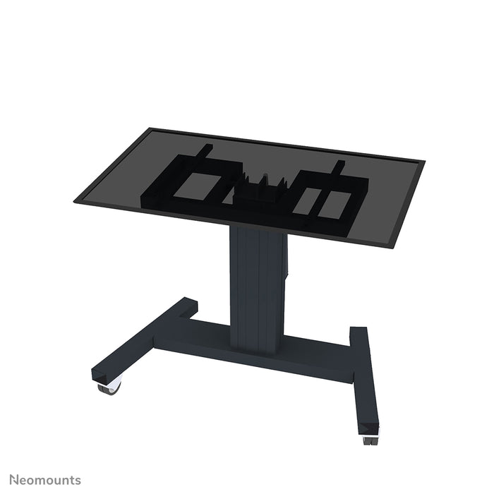 Neomounts PLASMA-M2550T schwaarz ass eng elektresch héichtverstellbar an kipps astellbar Trolley fir Flat-Screens t/m 100 inch (254 cm).
