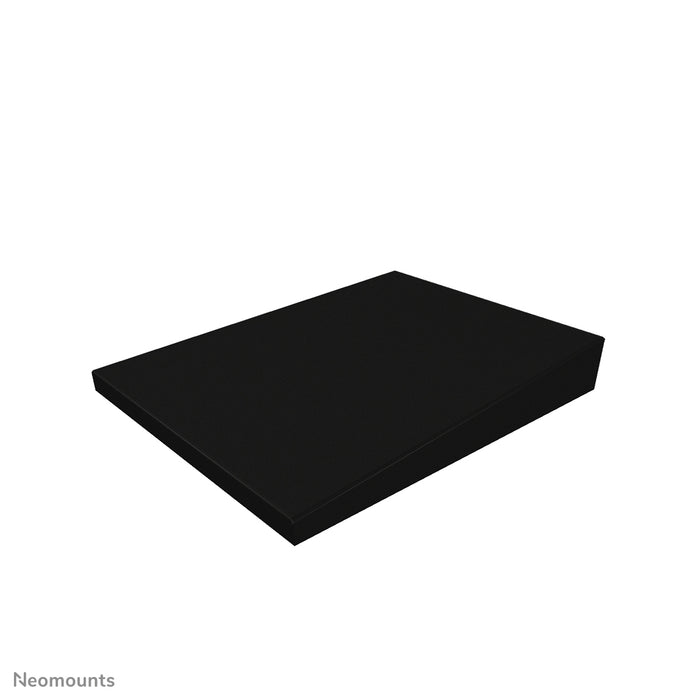 Neomounts AV-Stëtzt PLASMA-M2SIDESHELF ass eng universal Stëtzt fir AV-Geraäter op enger PLASMA-M2250/W2250- & PLASMA-M2500/W2500-Serie ze placéieren.