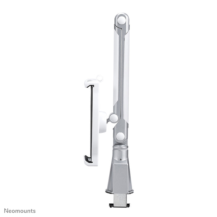 Neomounts TABLET-D100SILVER ass eng universal Bureaustëtzt fir eng Tablet.