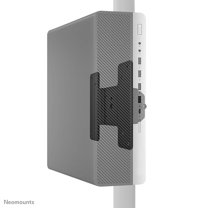 Neomounts Mat dësem Thin-Client-Halter, Modell THINCLIENT-05, montéiert Dir en Thin Client ganz einfach op engem Monitorarm.