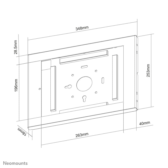Neomounts WL15-660WH1 Wand-Tablethalter fir 12,9 inch iPad Pro Tablets - Wäiss