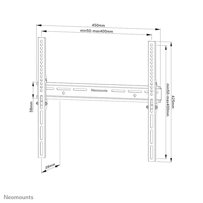 Neomounts WL30-350BL14 flaach Wandstëtzt fir 32-65 inch Schirme - Schwaarz