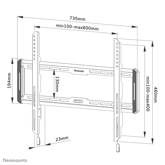 Neomounts WL30-550BL16 flaache Wandhalterung fir 40-75 inch Bildschirmer - Schwaarz
