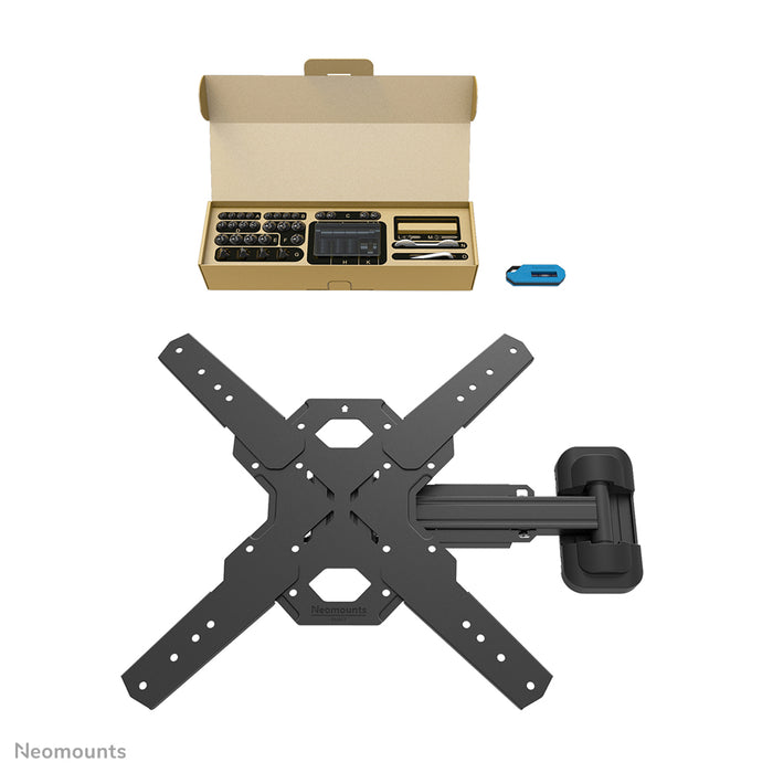 Neomounts WL40S-840BL14 Full-Motion Wandhalerung fir 32-65 inch Écrane - Schwaarz