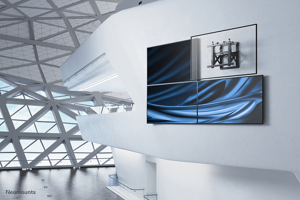 Neomounts WL95-900BL16 Push-to-Pop-Out Videowall-Halterung fir 45-75 inch Écrane - Schwaarz