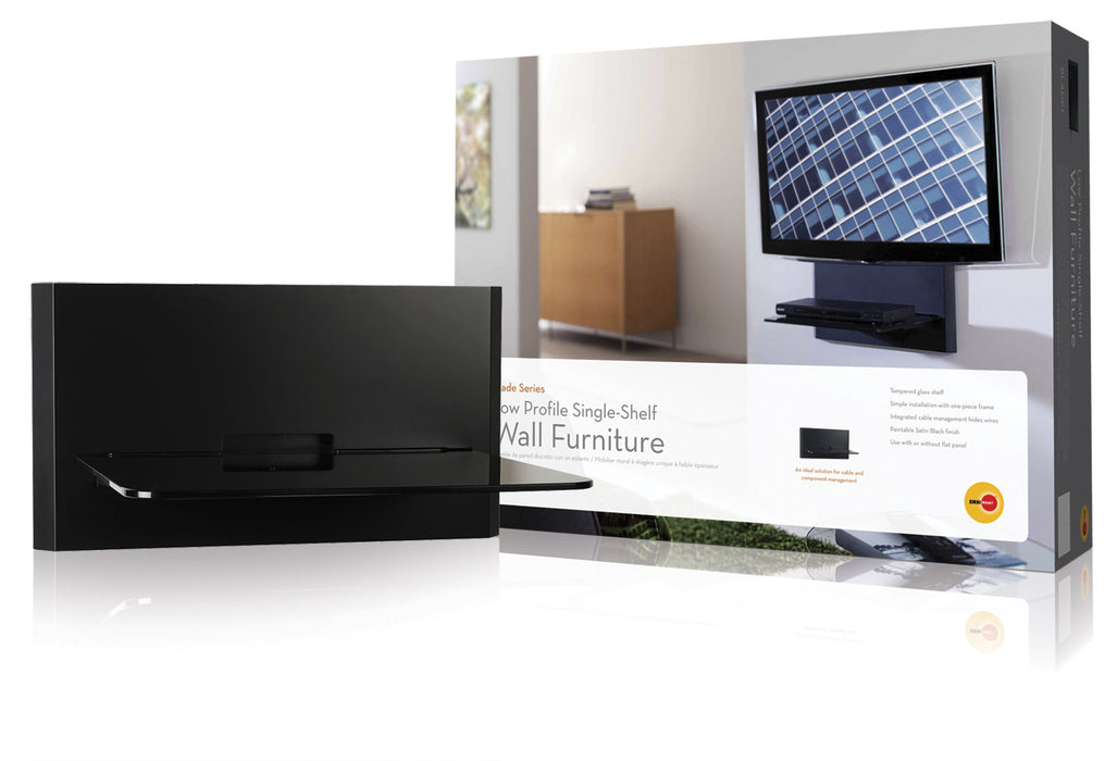 A/V-Mauerplateau mat Kabelmanagement-System