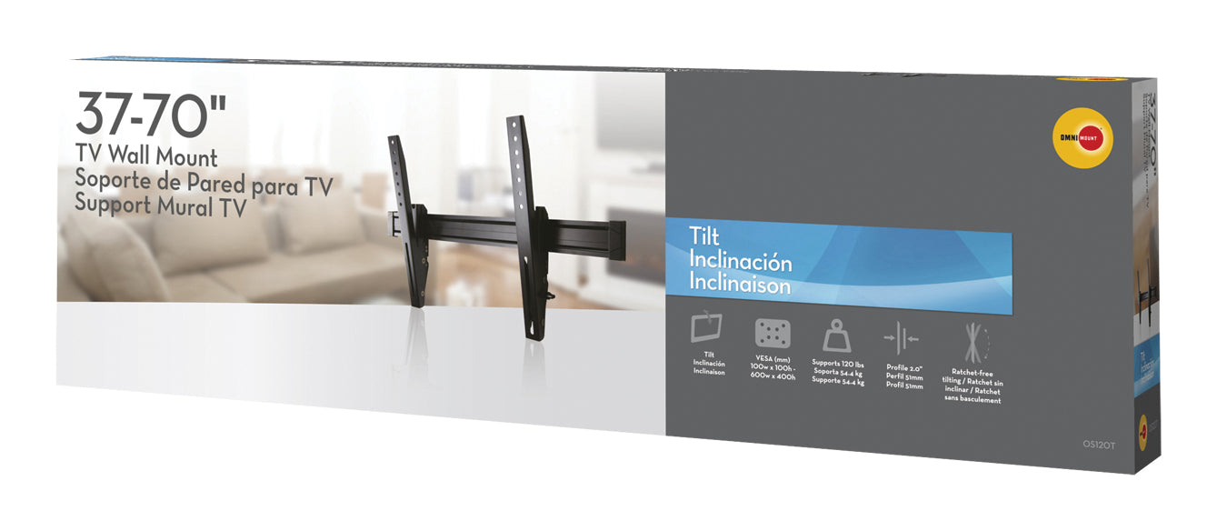 Einfach an kippen TV-Beugel fir Schiermer bis 70"