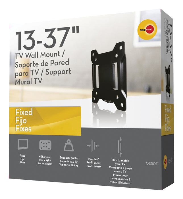 Festen TV-Mauerbeugel fir Schiermer bis max. 37"