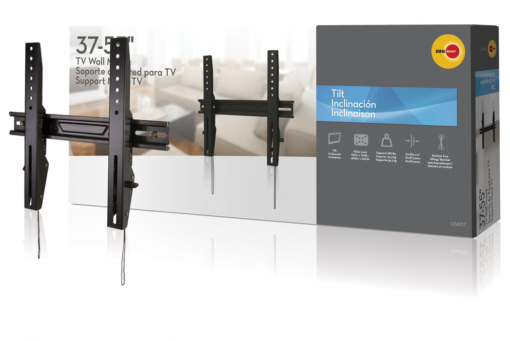 Einfach platt TV-Mauerbeugel fir Schiermer vun 37" bis 55"
