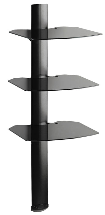 A/V-Plack schwaarz mat 3 Placken