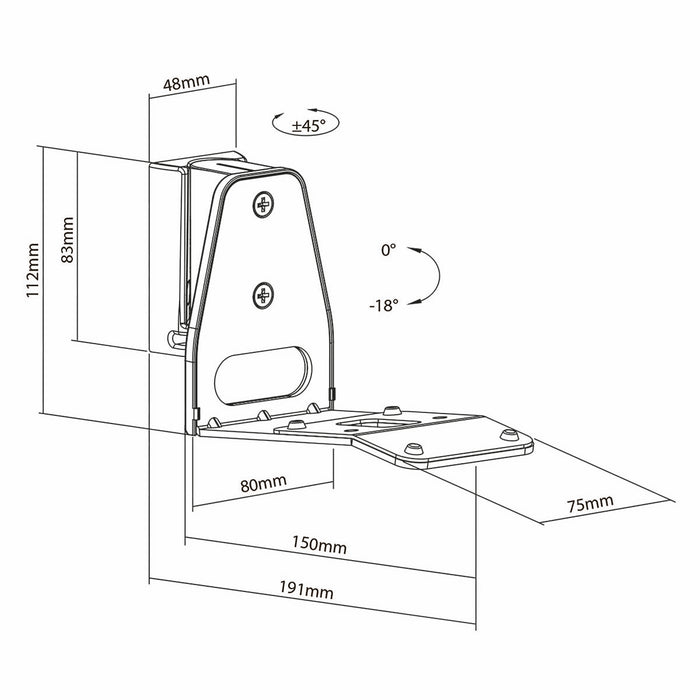 Speakerbeugel Sonos Era300 Mauer Schwaarz