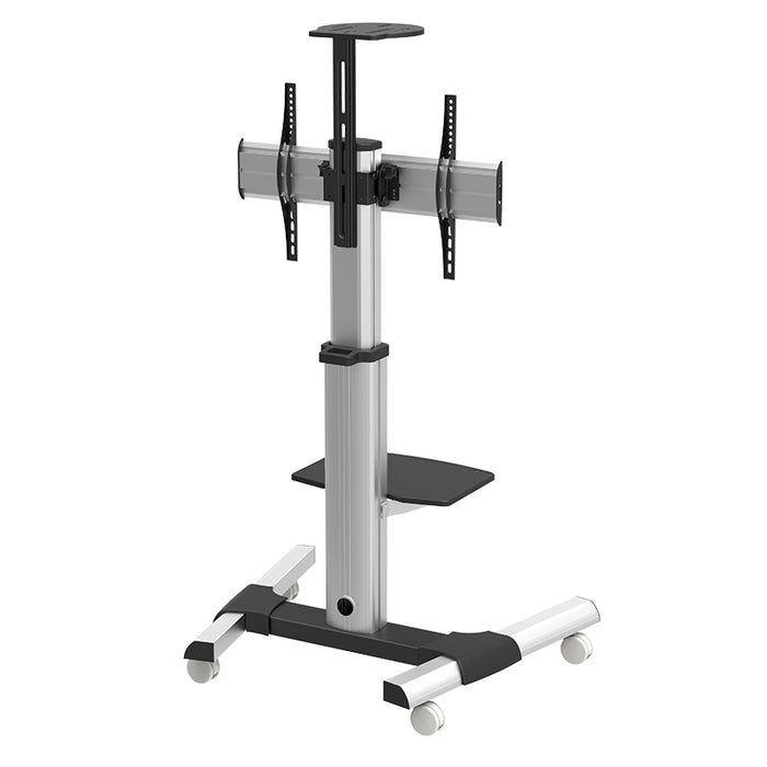 Wolff Mount robust verréckelbar TV-Buedemstänn |Universell |Aluminium |Écranen bis 70 inch |Héicht 210cm