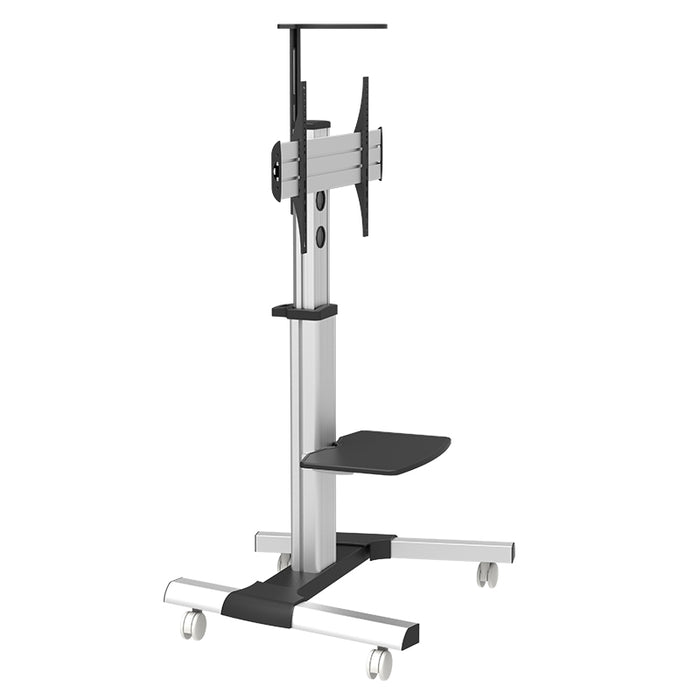 Wolff Mount robust verréckelbar TV-Buedemstänn |Universell |Aluminium |Écranen bis 70 inch |Héicht 210cm
