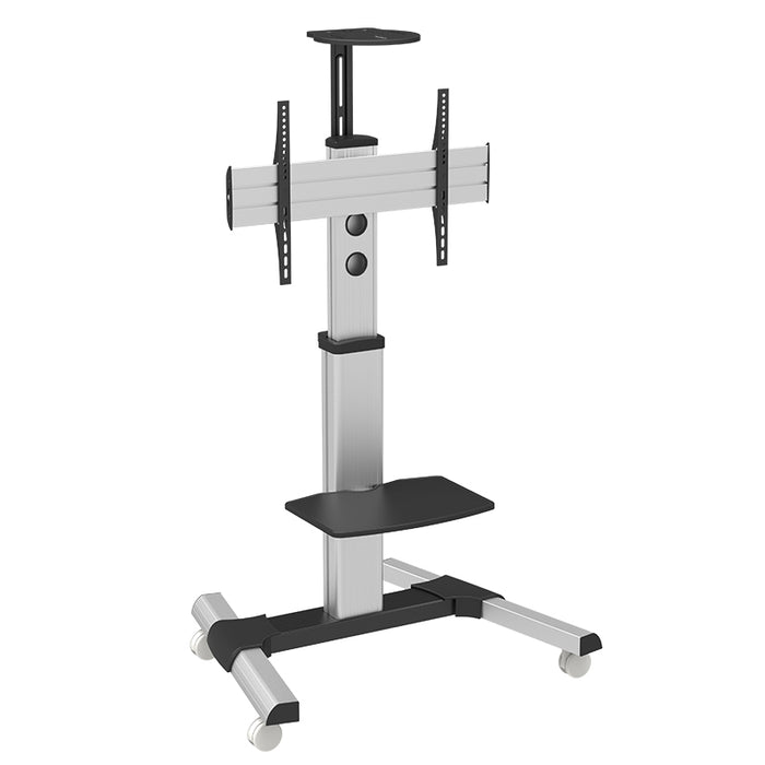 Wolff Mount robust verréckelbar TV-Buedemstänn |Universell |Aluminium |Écranen bis 70 inch |Héicht 210cm