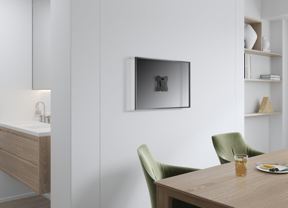 Ofhuelbar TV-Mauerbeugel fir Ekranen bis 27 inch 100x100