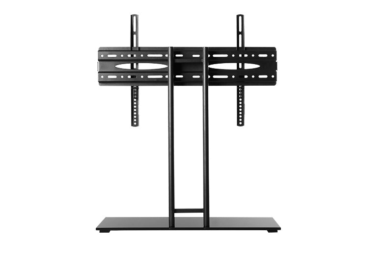 Wolff Mount verriegelbar TV-Fous | Bis 65 inch | Universell | VESA 600x400 | Schwaarz schwéier Glasplack