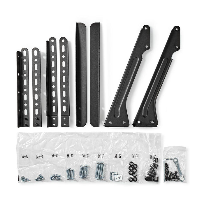 Nedis Fixen TV-Bürosstänner fir Bildschiermer vun 13-70 Inch | Maximal 50 kg | Flexibel Héichtenastellung | VESA-kompatibel | Stol | Schwaarz