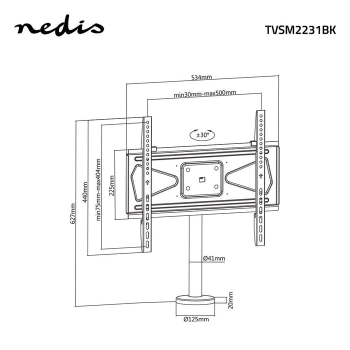 TV Mount Swivel Bolt-Down Desktop | 32 - 55" | Max. 50 kg | +/- 30° Dréibereich